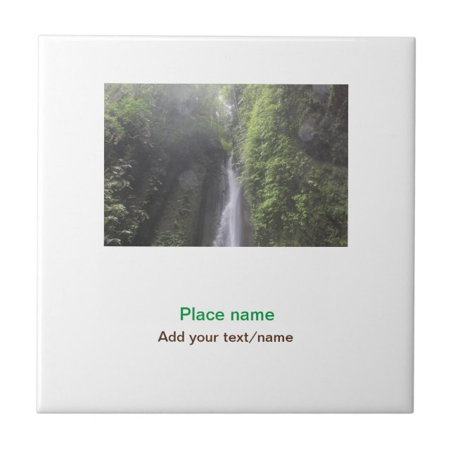 Wassermeer Strand Foto geben Namen Text Platz Somm Fliese (Vorderseite)