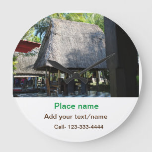 Wassermeer Strand Foto geben Namen Text Platz Somm Große Wanduhr