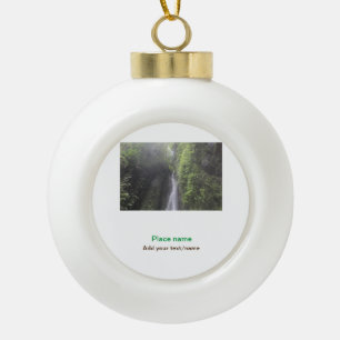Wassermeer Strand Foto geben Namen Text Platz Somm Keramik Kugel-Ornament