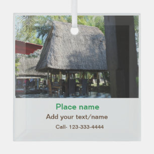 Wassermeer Strand Foto geben Namen Text Platz Somm Ornament Aus Glas