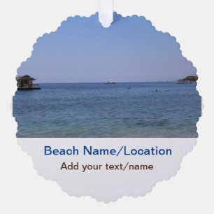 Wassermeer Strand Foto geben Namen Text Platz Somm Ornament Karte