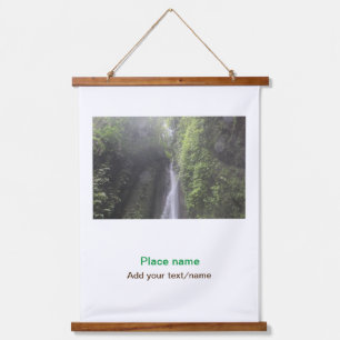 Wassermeer Strand Foto geben Namen Text Platz Somm Wandteppich Mit Holzrahmen