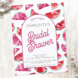 Wassermelon Bridal Dusche Einladung Postkarte