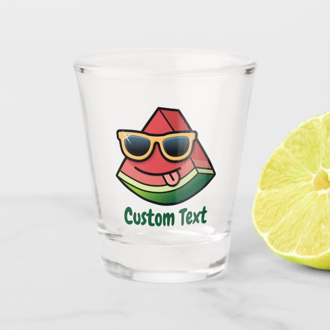 Wassermelon Cartoon Shotglas Schnapsglas (Vorderseite)