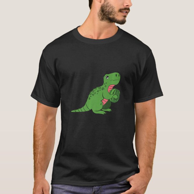 Wassermelon Dinosaur Ein in einem Melon T-Shirt (Vorderseite)