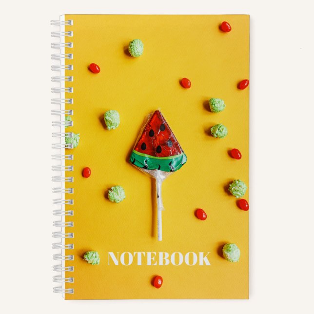 Wassermelon Niedlicher Spaß Notizbuch (Vorderseite)