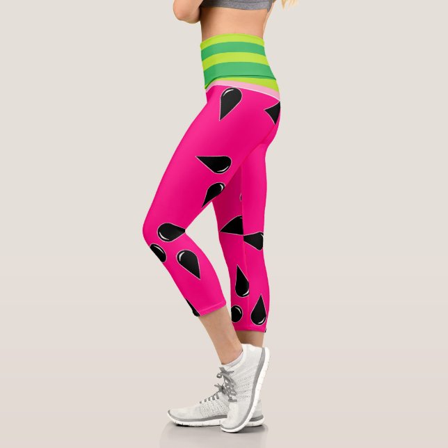 Wassermelon Print Yoga Pants Hoch-Leggings  Capri Leggings (Links)