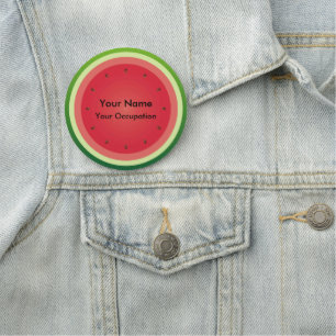 Wassermelon Slice Hintergrund Namensschild
