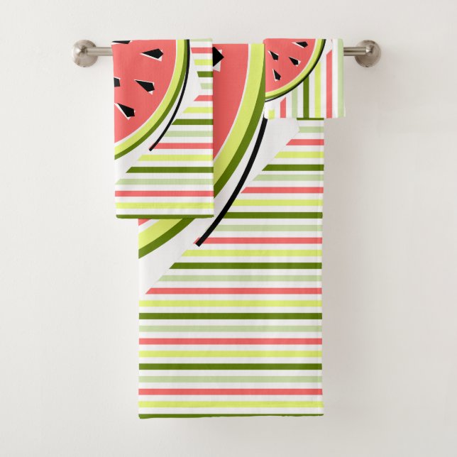 Wassermelon Slice Streifen dünn Badhandtuch Set (Insitu)