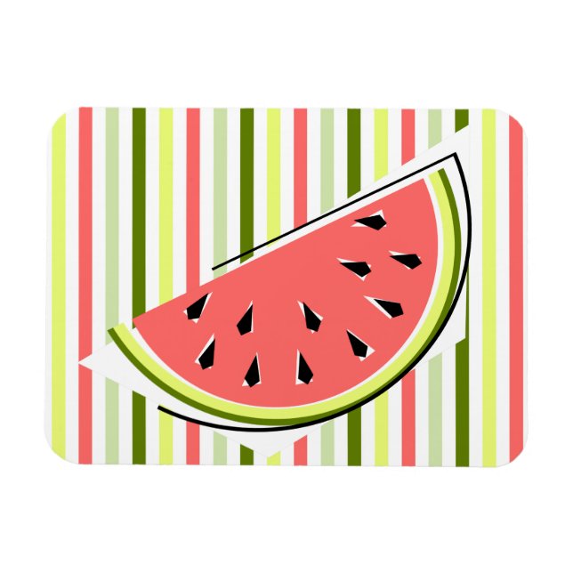 Wassermelon Slice Streifen dünn Magnet (Horizontal)