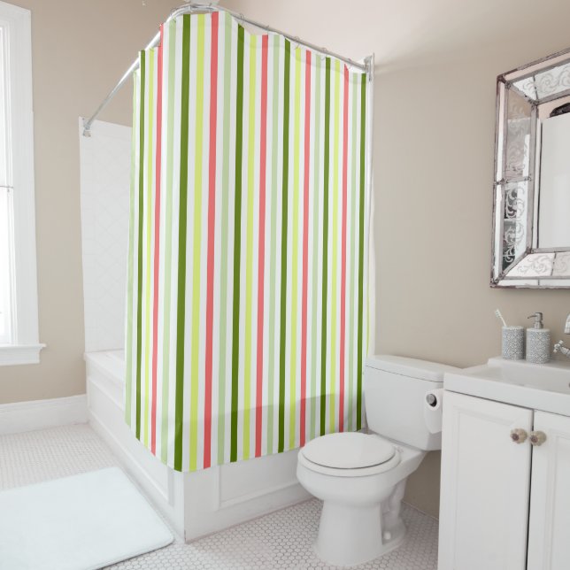 Wassermelon Stripe Thin Duschvorhang (Beispiel)