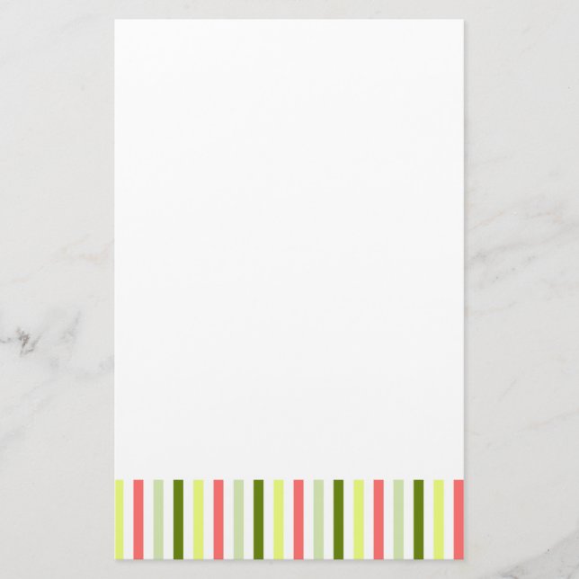 Wassermelon Stripe Thin Schreibwaren Briefpapier (Vorderseite)
