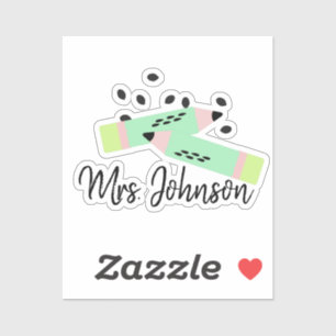 Wassermelon Thema Zurück zu Lehrern Name Aufkleber