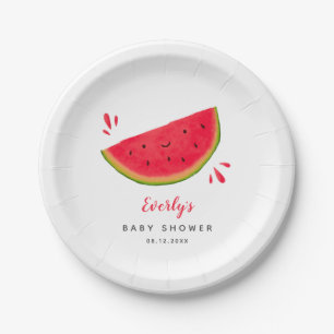 Wassermelon Theme Babydusche Pappteller