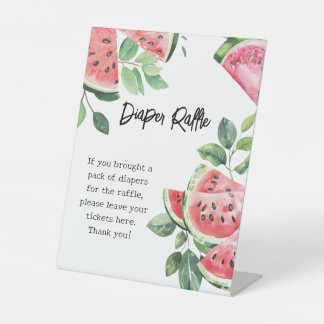 Wassermelon-Windeln-Raffle-Pedestelle-Zeichen Sockelschild