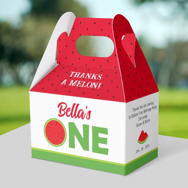 Wassermelone 1st Birthday Party Gable Box für Mädc Geschenkschachtel (Von Creator hochgeladen)