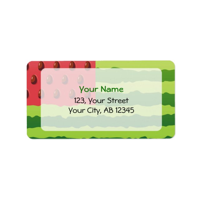Wassermelone Adressaufkleber (Vorne)