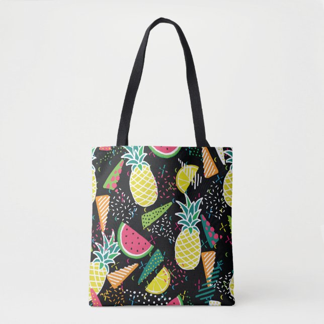 Wassermelone Ananas: Geometrisches nahtloses Muste (Vorderseite)