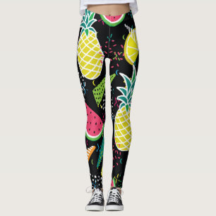 Wassermelone Ananas: Geometrisches nahtloses Muste Leggings