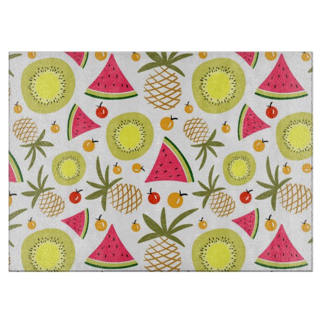 Wassermelone, Ananas Kiwi Cutting Board Schneidebrett (Vorderseite)