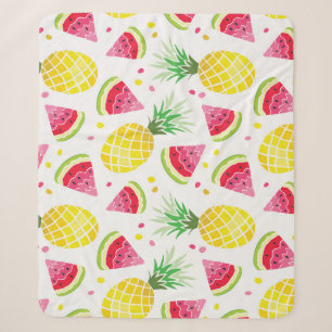Wassermelone Ananas Sommer Nahtlose Printwerbung Sherpadecke