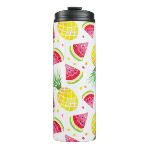Wassermelone Ananas Sommer Nahtlose Printwerbung Thermosbecher