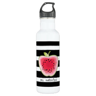 Wassermelone Apple Stripes personalisierten Lehrer Trinkflasche