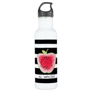 Wassermelone Apple Stripes personalisierten Lehrer Trinkflasche