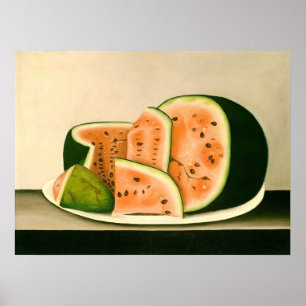 Wassermelone auf einer Platte - American Fine Art  Poster