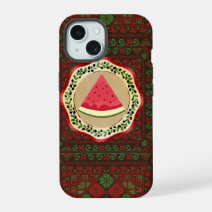 Wassermelone auf Olivenplatte mit palästinensische iPhone 15 Hülle