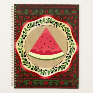 Wassermelone auf Olivenplatte mit palästinensische Planer