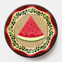 Wassermelone auf Olivenplatte mit palästinensische