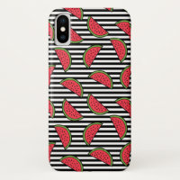 Wassermelone auf schwarzem u. weißem