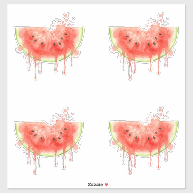 Wassermelone Aufkleber (Blatt)