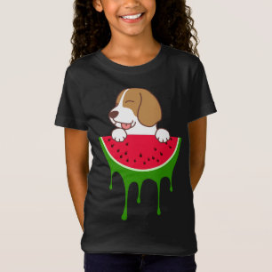 Wassermelone, Beagle, Hund Lover, Sommerfrüchte T-Shirt