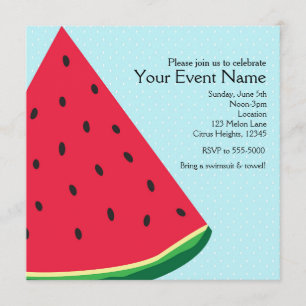 Wassermelone-blaues Einladung