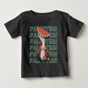 Wassermelone, Blume und freie Paläste Wiederholung Baby T-shirt