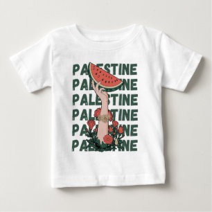 Wassermelone, Blume und freie Paläste Wiederholung Baby T-shirt