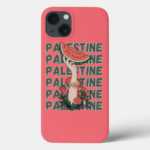 Wassermelone, Blume und Palestintext Wiederholen Case-Mate iPhone Hülle