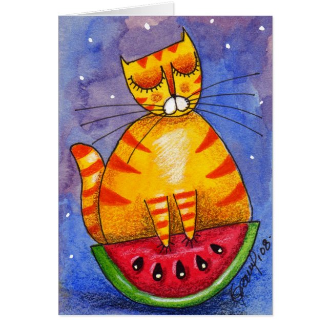 Wassermelone-Boot - Karte (Vorne)