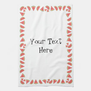 Wassermelone Border Text Küchentuch