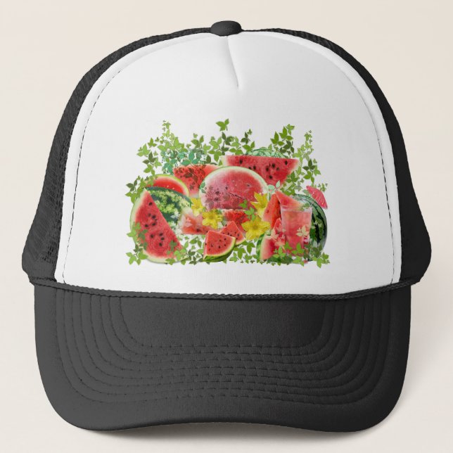 Wassermelone Burst Truckerkappe (Vorderseite)