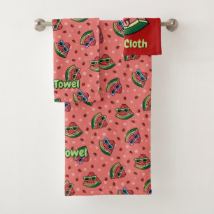 Wassermelone Cartoon Badetuch Set