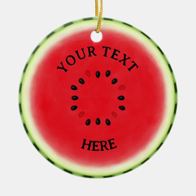 Wassermelone Custom Keramik Ornament (Vorne)