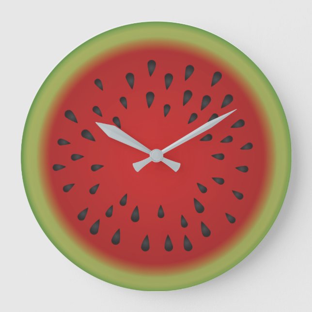 Wassermelone Cutaway Round Clock Große Wanduhr (Vorderseite)