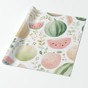 Wassermelone Cute Farbige Rosa Grün Geschenkpapier