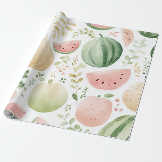 Wassermelone Cute Farbige Rosa Grün Geschenkpapier