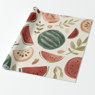 Wassermelone Cute Farbige Rosa Grün Geschenkpapier