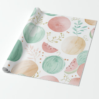 Wassermelone Cute Farbige Rosa Grün Geschenkpapier