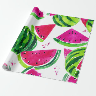 Wassermelone Cute Farbige Rosa Grün Geschenkpapier